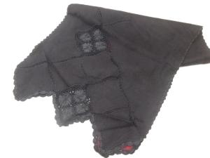 リボン刺繍　花模様ショール